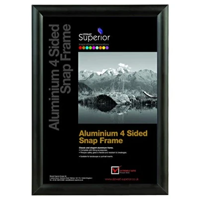 Afbeelding van SECO Stewart Superior 20 &quot;x 30&quot; aluminium 4 zijdig 25mm voorlader foto/poster snap frame zwart