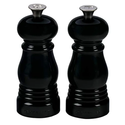 Afbeelding van Le Creuset Mini Peper en zoutset Ebbenzwart 12 cm