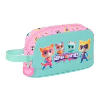 Afbeelding van Safta Superkitties thermo ontbijttas, ontbijt, kwaliteit en maximale weerstand, voor maaltijden, vrije tijd, 21,5 x 6,5 12 cm, lichtroze/pastelturquoise, M, Casual