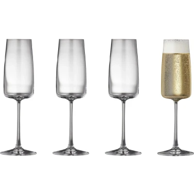 Afbeelding van Champagneglas Lyngby Glas Krystal Zero Clear 300 ml (4 delig)