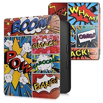 Afbeelding van kwmobile e reader hoesje compatibel met Kobo Libra 2 Magneetsluiting Ereader case Stripboek in meerkleurig