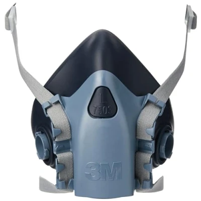 Afbeelding van 3M Halfmasker, van siliconen met gestructureerde gezichtsafdichting, maat L, 1 stuk, 7503, EN veiligheid gecertificeerd