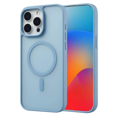 Afbeelding van Apple iPhone 15 Pro Max MagSafe Hoesje Kunststof imoshion Hardcase/Backcover Lichtblauw Telefoonhoesje
