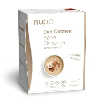 Afbeelding van Nupo Dieet Havermout Oatmeal Apple &amp; Cinnamon 12 x 32 gram Snel afvallen zonder poespas!