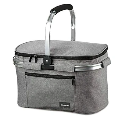 Afbeelding van bomoe koeltas picknickmand opvouwbaar IceBreezer K37 37,5x25x23,5 cm 22 liter perfect voor barbecues of boodschappen