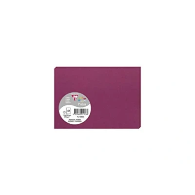 Afbeelding van Clairefontaine 1326C verpakking van 25 afzonderlijke kaarten formaat C6 11 x 15,5 cm 210 g/m² kleur framboos uitnodigingskaarten voor evenementen &amp; match serie pollen premium papier glad