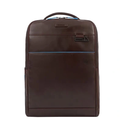 Afbeelding van Piquadro Blue Square Computer backpack Plain With iPad Pro brown Laptoptas Laptoprugzak