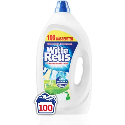 Afbeelding van Witte Reus Gel Vloeibaar Wasmiddel Was Grootverpakking 100 Wasbeurten