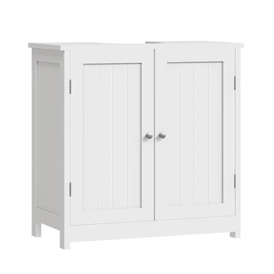 Afbeelding van WOLTU BZS02gr Badkamerkast Staandekast 60x60x30cm,badkamer meubel Opbergkast in MDF,Grijs