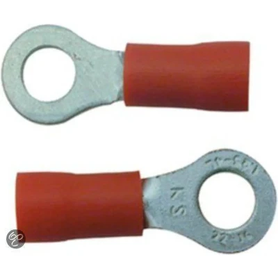 Afbeelding van Skandia kabelschoen oogmodel M5 rood 10 stuks