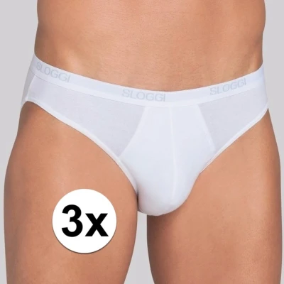 Afbeelding van 3x Sloggi basic mini heren slip wit L