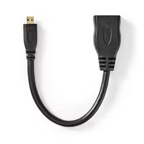 Afbeelding van Micro HDMI naar adapterkabel Nedis 0.2 meter (4K@30Hz, Verguld)