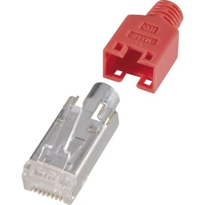 Afbeelding van Hirose Electronic RJ45 connector, afgeschermd CAT5e Stekker, recht Aantal polen: 8P8C Rood 10 stuk(s)