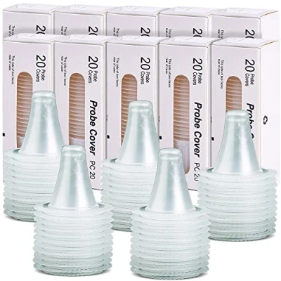 Afbeelding van 100 x oorthermometer sondeafdekkingen, navuldoppen, lensfilters voor alle Braun ThermoScan modellen en andere soorten digitale thermometers