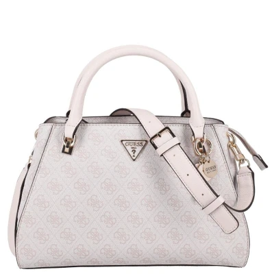 Afbeelding van Guess Noelle Luxury Satchel Handtas, Dames, Maat: One Size, Bone logo