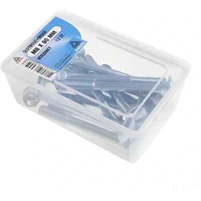 Afbeelding van Deltafix Slotbout + Moer M8x60mm 15 stuks