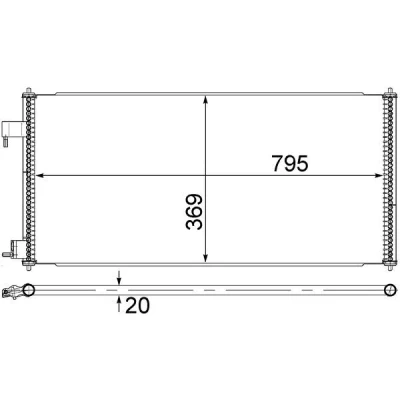 Afbeelding van Condensor, airconditioning MAHLE AC 689 000S