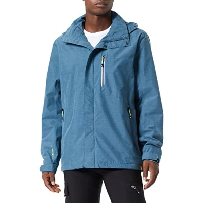 Afbeelding van killtec Men&#039;s Functioneel jack met afritsbare capuchon Carleb, steel blue, L, 34723 000