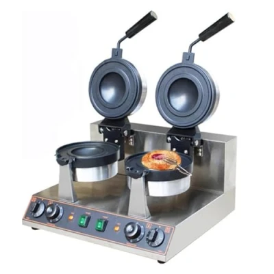 Afbeelding van Commerciële Hamburger Wafelijzer, UFO Cake Maker Burger Machine Gelato Panini Vliegende Schotel Sandwich Ijs Wafelijzer,B