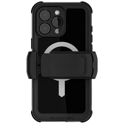Afbeelding van Ghostek Nautical Waterproof MagSafe Case + Belt Swivel Holster Apple iPhone 16 Pro Max Black