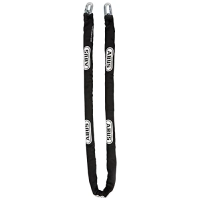 Afbeelding van ABUS veiligheidsketting 8KS/140B diameter 8mm 140cm vierkante geelverzinkte schakels black loop