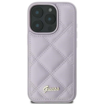 Afbeelding van Guess GUHCP16SPSQSQSU iPhone 16 6.1&quot; lichtpaars/lichtpaarse hardcase Quiled Metal Logo