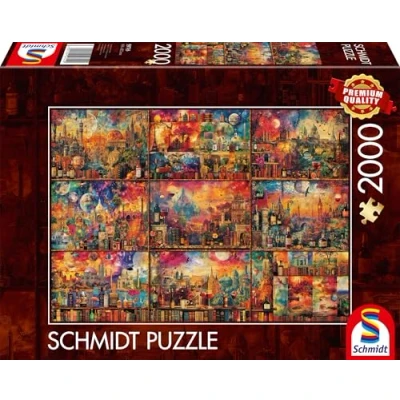 Afbeelding van Schmidt Spiele Genussvolle Auszeit, Auf Reisen mit Büchern und Wein 2000 Te (2000 onderdelen)