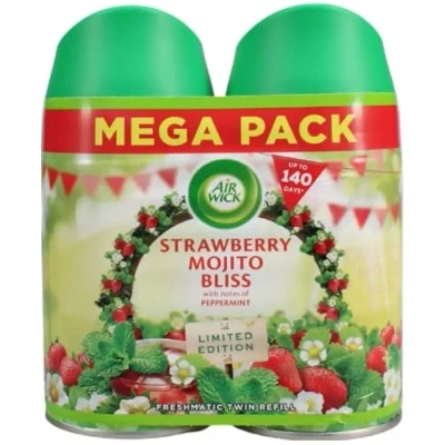 Afbeelding van Air Wick Freshmatic Twin Refill Strawberry Mojito Bliss 250 ml 2 stk.