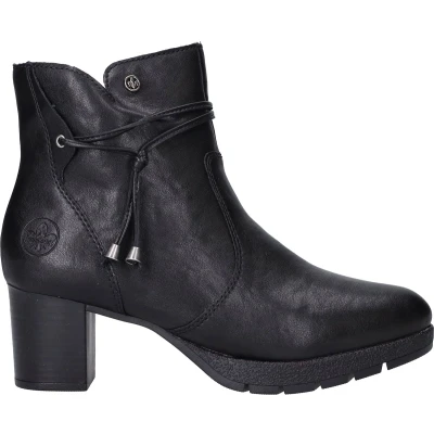 Afbeelding van Rieker Enkellaarsjes met plateauzool, Dames, Maat: 36, Schwarz Schoenen