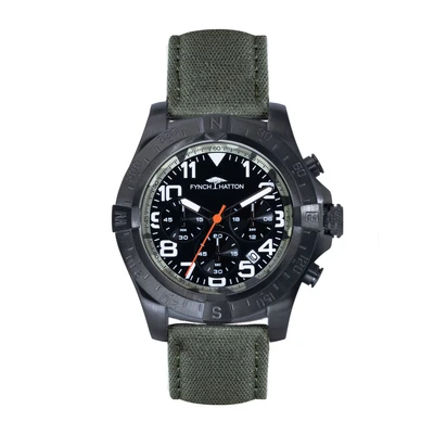 Afbeelding van Fynch Hatton Horloge, Heren, Maat: One Size, Oliv