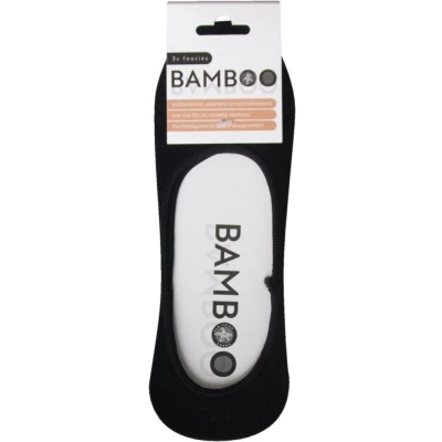 Afbeelding van Naproz Bamboo Airco Footies Zwart 3 pack One Size