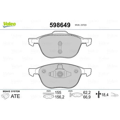 Afbeelding van Valeo Remblokset 598649
