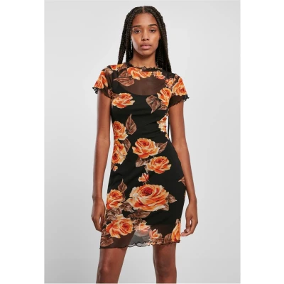 Afbeelding van Urban Classics Damen Etuijurk, Dames, Maat: Small, Mangorose
