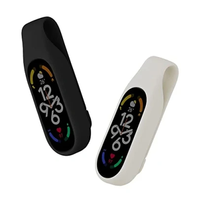 Afbeelding van kwmobile Cliphouder compatibel met Xiaomi Mi Band 7/6/5/4, siliconen fitnesstrackerhouder, zonder tracker