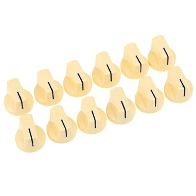 Afbeelding van Musiclily Pro Universeel Inch/Metrische Maat Kunststof Gitaar Versterker Effectpedaal Knop, Crème(12 Stuks)