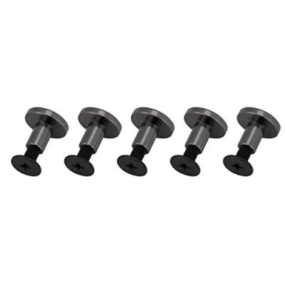 Afbeelding van 20 sets DIY messing platte kop riemband klinknagels + schroef voor bagage lederhandwerk 5 mm 8 riem greep tas accessoires (8 mm)
