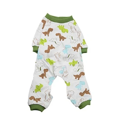 Afbeelding van TOPINCN Hond Puppy Katoenen Jumpsuit Kat Kleine Huisdier Rompertjes Pyjama Kleding Zachte Comfy Huisdieren Thuis Dagelijks Kostuum Bodysuit (L)