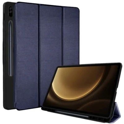 Afbeelding van TECHGEAR smart case voor Samsung Galaxy Tab S9 FE Plus (S9 FE+) 12.4 inch 2023 (SM X610 / SM X616) PU lederen slanke standaard hoes met hoekbescherming [automatisch waken/slapen] zachte