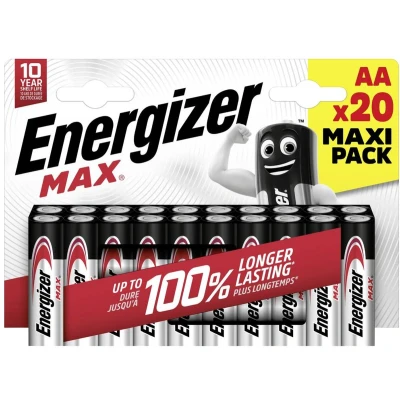 Afbeelding van Energizer Max AA batterij (penlite) Alkaline 1.5 V 20 stuk(s)