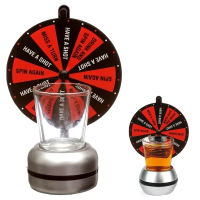 Afbeelding van Cheqo® Drankspel Drankspelletje Wheel of Shots Met Shotglas Cadeau