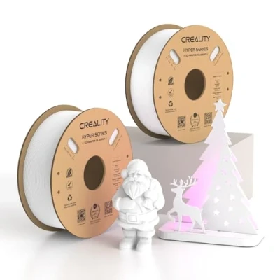 Afbeelding van Creality Hyper PLA High Speed Filament, 3D printerfilament, 1,75 mm, printfilament voor hogesnelheidsprinten, maatnauwkeurigheid +/ 0,02 2 kg (1kg/spoel), wit +