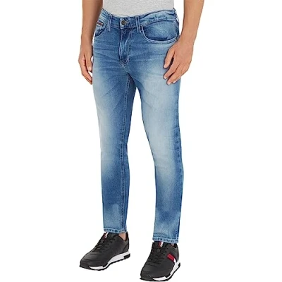 Afbeelding van Tommy Jeans Austin Slim Tapered Wlbs voor heren, Wilson Lichtblauw Stretch, 30W / 34L