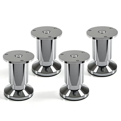 Afbeelding van 4 stuks SOTECH meubelvoet Alpha, chroom gepolijst, belastbaar tot 250 kg, hoogte: 80 mm verstelbaar