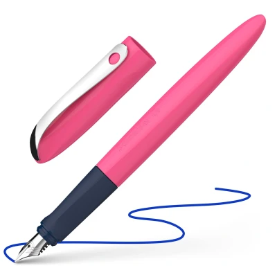 Afbeelding van 5x Vulpen Schneider Wavy roze in kartonetui