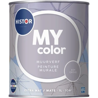 Afbeelding van histor my color muurverf extra mat ash grove 1 ltr