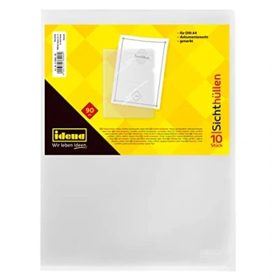 Afbeelding van Idena 376006 Kijkzak DIN A4, gekorreld, documentbestendig, foliedikte 90µ, 10 stuks