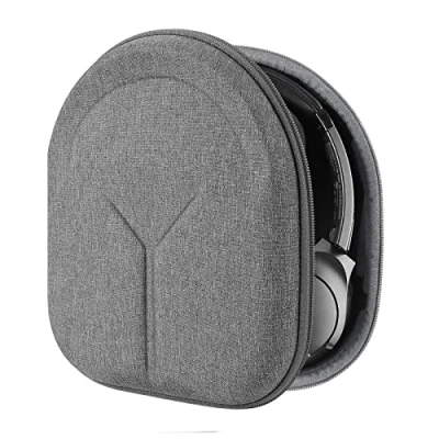 Afbeelding van Geekria Shield Case Hoofdtelefoon Compatibel met Anker Soundcore Life Q20i, Q20+, Q20 Case, Vervanging Beschermende Hard Shell Reistas Kabel Opslag (Lichtgrijs)