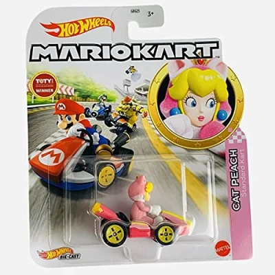 Afbeelding van Hot Wheels Mario Kart Metalen voertuig / auto Cat Peach Standard Nieuw voor 2021