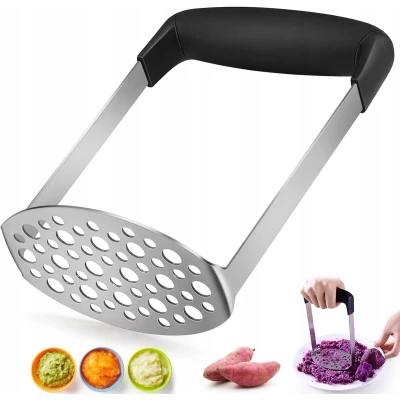 Afbeelding van Kinghoff professionele aardappelstamper met comfortabele ergonomische anti slip handgreep