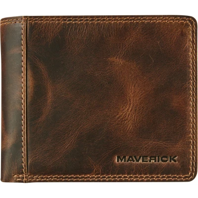 Afbeelding van Portemonnee Maverick leer billfold RFID met kleingeldvak